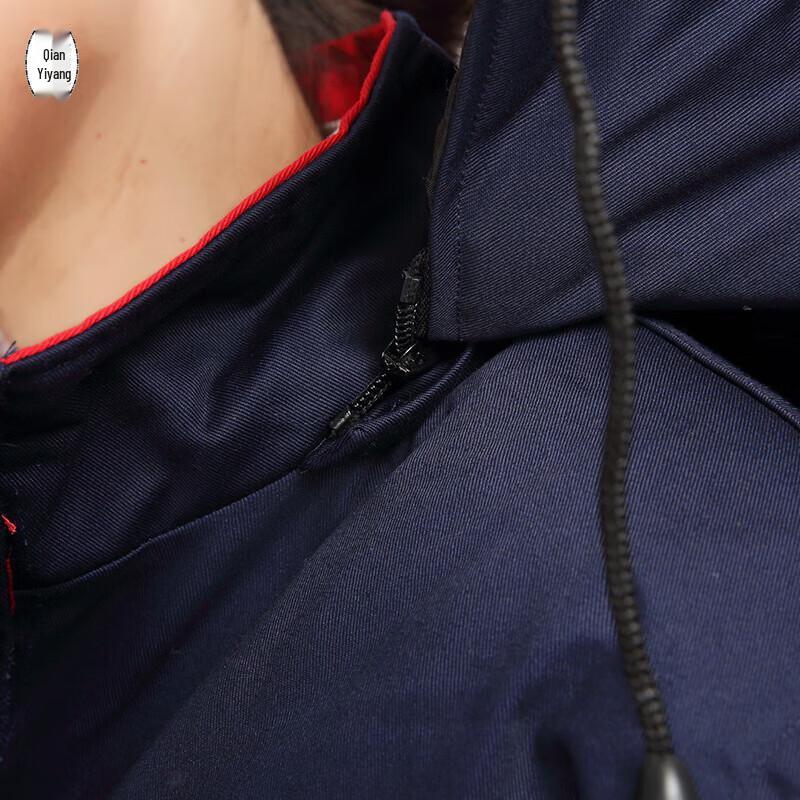 Men's Thickened Winter Work Jacket with Reflective Strips