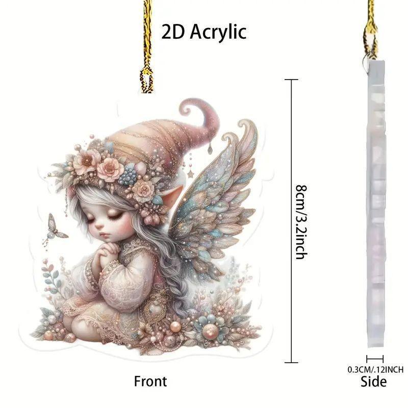 Fairy Cute Acrylic Car Hanging Ornament Colorful Cartoon Style Interior Decor Vehicles For