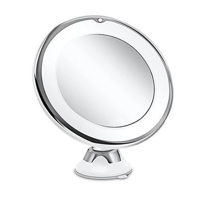LED make-upspiegel ronde vorm 10x vergroting zuignap 360 graden rotatie verlichtingsspiegel
