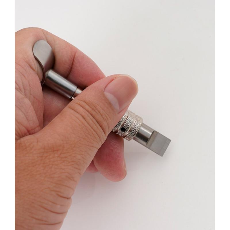 Cuțite și lame pivotante pentru sculptură în piele și teșitor inversat Teșitor cuțit pivotant, numai neted