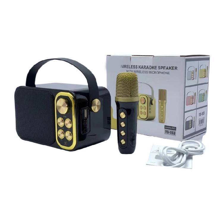 

Handheld Karaoke Speaker with Cordless Microphone Set Home Karaoke Machine чорний
