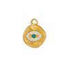CARLIDANA Fashion Jewelry Pendants Charms Gold Plated Colorful Zircon Evil Eye Stainless Steel Charms for Jewelry Making