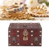 Treasure Chest Storage Box with Combination Lock Handcraft Exquisite Wood Treasure Box for Jewelry