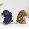 Godzilla Resin Crystal Figurine With Natural Gemstone For Home Decor And Giftgiving