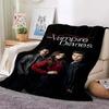 The Vampire Diaries 3D Printed Flannel Plush Blanket Bedspread Sofa Lazy Blanket Outdoor Lunch Break Blanket Travel Quilt Cover