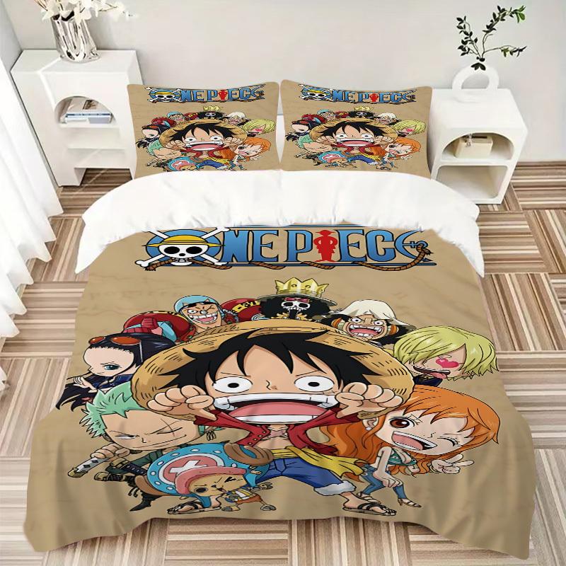 3pcs Bedding Set ONE PIECE Includes 1 Comforter + 2 Pillowcases, Without Pillow Inserts, Soft Comfortable, Lightweight Breathable, Printed H