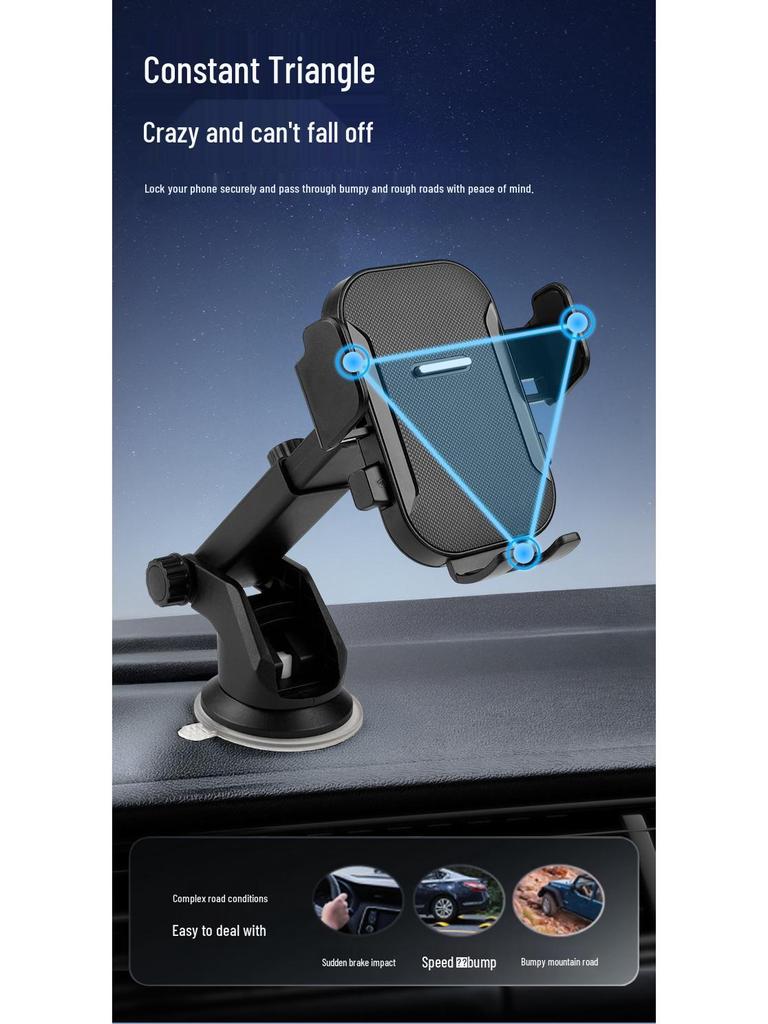 Universeller Saugbecher Auto-Handyhalter mit Automatikverschluss für Armaturenbrett-Navigation