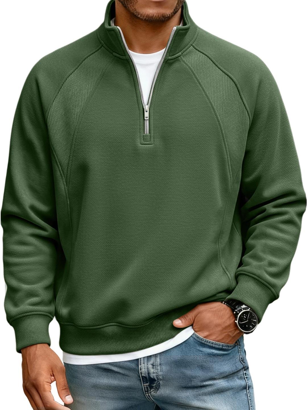 2025 Men s Harajuku Artistic Half-Zip Hoodie - Winter Collection XL зелёный