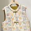 Sibaishe New Chinese Style Jacquard Button Vest