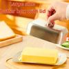 1SET Stainless Steel Butter Box with Lid, Rectangular Butter Box, Cheese Box, Pastry Tray, Bread Box, Snack Storage Plate