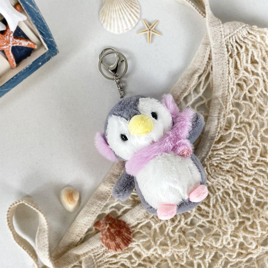 Fun Scarf Penguin Plush Keychain With Adorable Design Ideal For Surprises Birthday