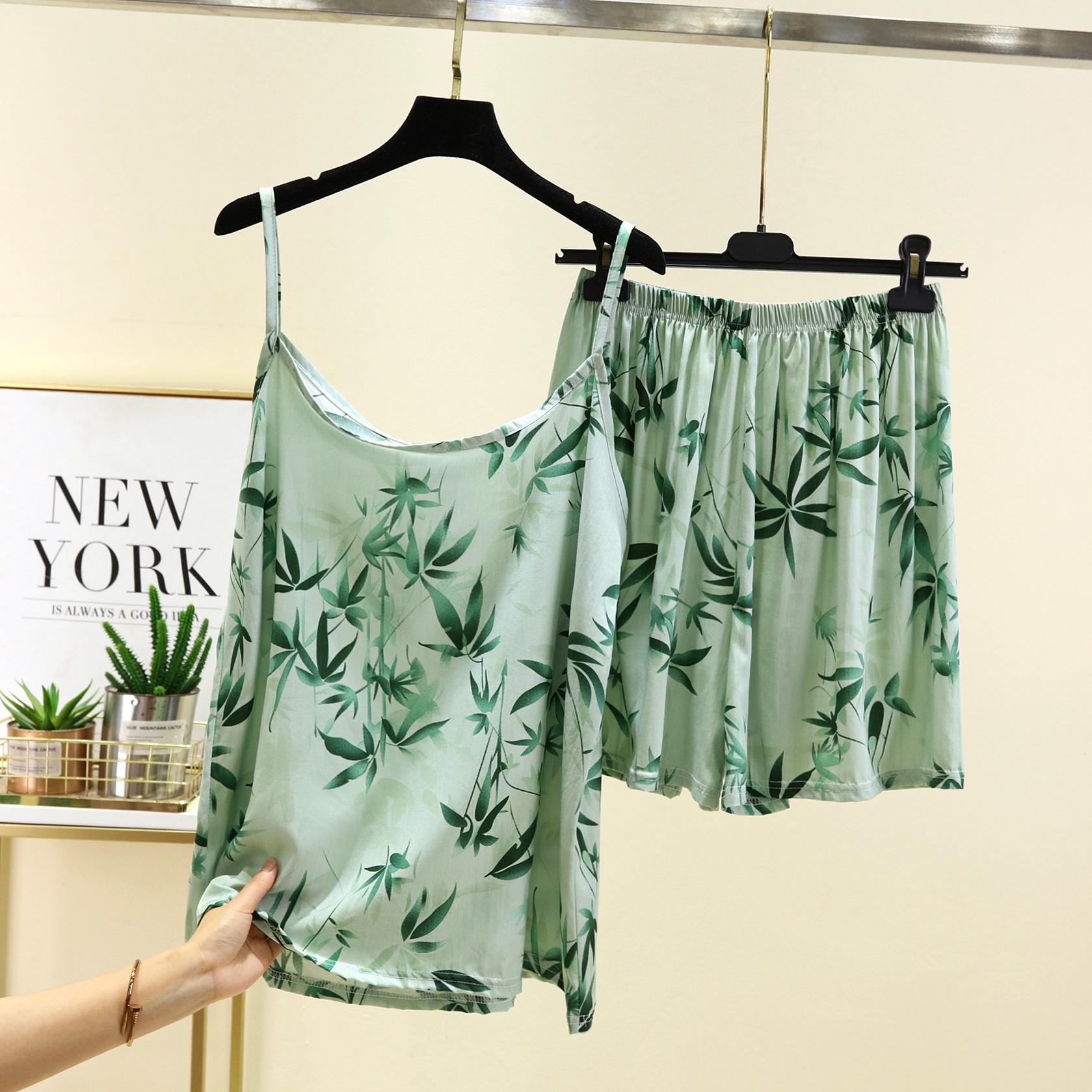 

Летний комплект из свободной повседневной майки и шорт с цветочным принтом 2025 Extra Large