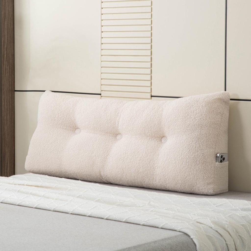 Almofada Lombar Grande Triangular: Almofada Macia Acolchoada para Cabeceira para Uso com Celular e Conforto de Estudantes em Camas Tatami.
