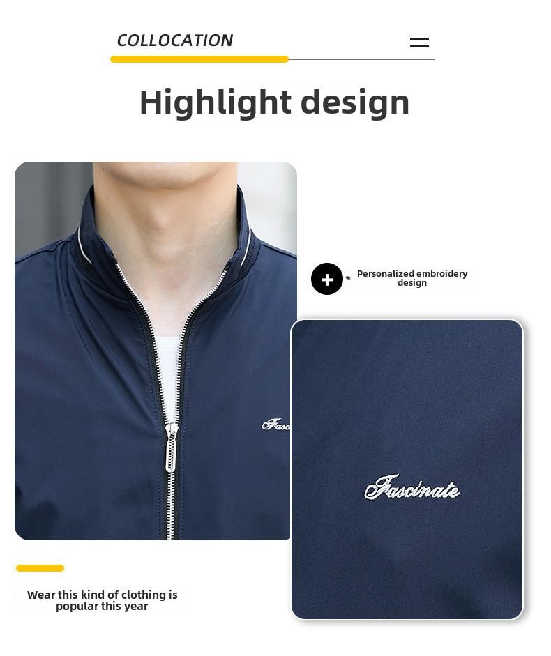 Men's Loose Fit Jacket - Spring & Autumn, Plus Velvet Warmth, Casual Thin Coat, Large Size.