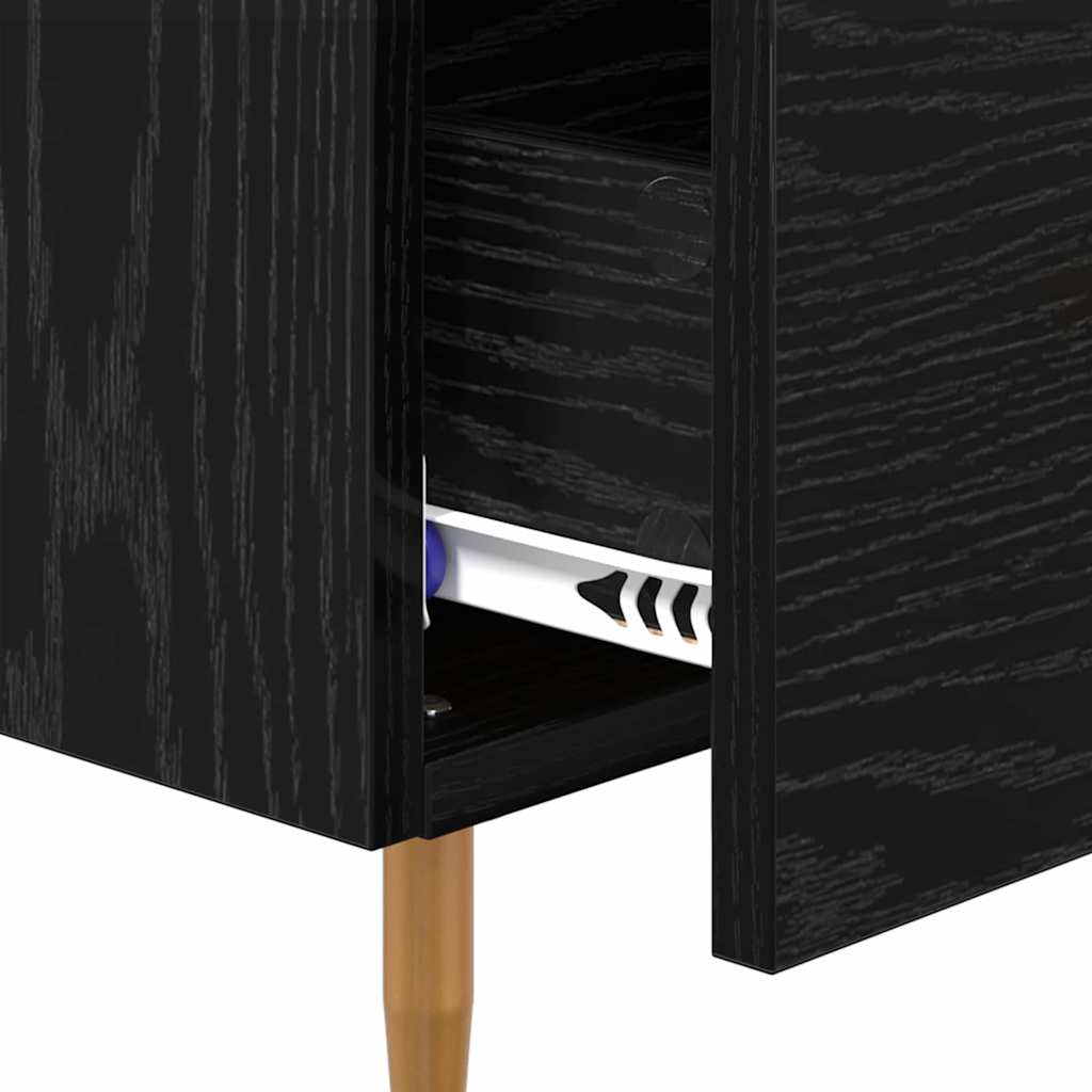Nightstand Black 40 X 35 X 47.5 Cm Particleboard