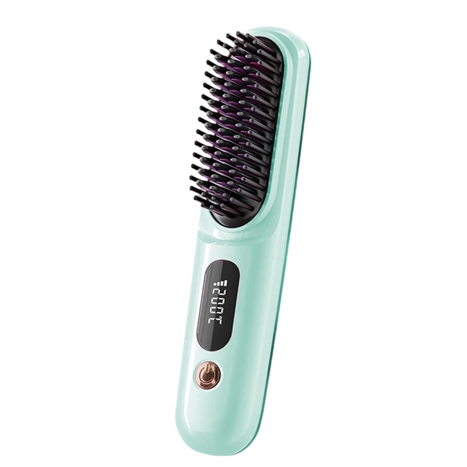 

Hair Straightening Brush, Quick Styling Tool, Rechargeable Wireless Hair Straightening Device, Personal Care Comb One Size зелёный