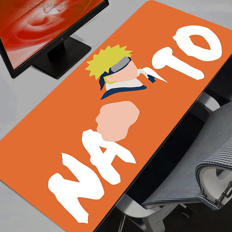 Large E-sports Mouse Pad Anime Naruto Uzumaki Smooth Flexible Rubber Gamer PC Computer Keyboard For CSGO Kawaii Rug Mosuepad