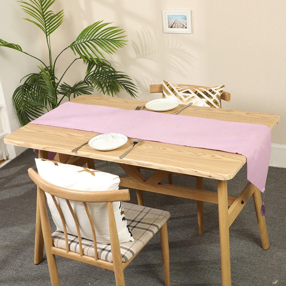 2 buc Steagul de masă de culoare solidă I Pânză decorativă Masă de sufragerie nordică Față de masă lungă Față de masă din praf Steagul chinezesc pentru ceai