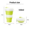 1 Stück 550 ml 5 Farben Kreative praktische tragbare Silikon-Klapptasse Teleskop-Trinkkaffeetasse Reisearbeit Wichtige Güter