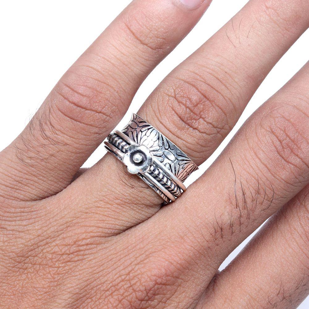 Kein Stein Edelstein Handgefertigter Silberschmuck "9"