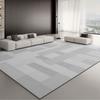 New Living Room Carpet, High-End Thickened Waterproof Stripe Rug, Low-Maintenance Bedside and Sofa Area Mat for Home