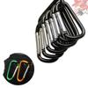 Equipment Black-color Aluminium Climbing Button Camping Hiking Hook Buckle Keychain Alloy Carabiner
