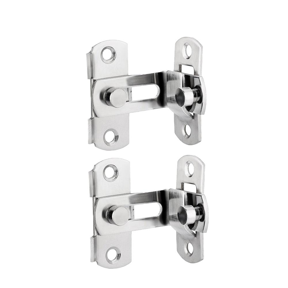 Stainless Steel Right Angle Locking Latch Sliding Barn Door Lock Doors Windows Safety Security Home Anti-Theft Guard