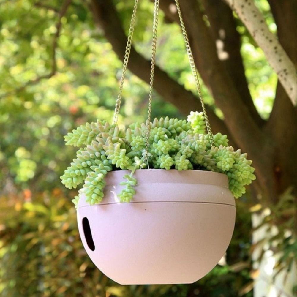 Self Absorbing Water Hanging Flower Pot Detachable Water Storage Planter  Balcony