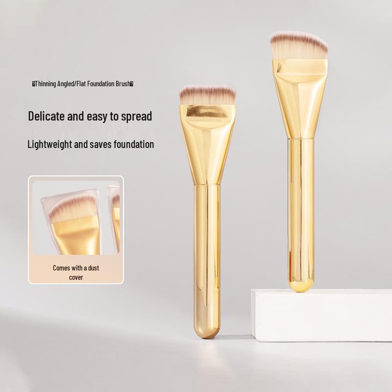Ultra-Thin Seamless Foundation Brush: Lightweight, Non-Absorbing, Flat Head Makeup Tool for Liquid Foundation