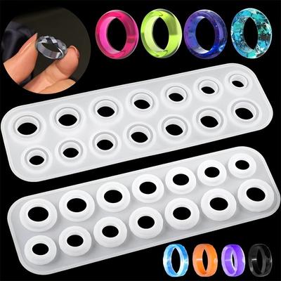 DIY Silikonringform-Set 14 Größen Runde und Diamantformen Leicht zu lösen Handwerk Individueller Schmuck!