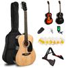 BESYOU Acoustic Guitar, Basswood, Beginner Set, for Beginners and Experienced Players, 39-inch, for Adults and Students, Includes Tuner and Guitar