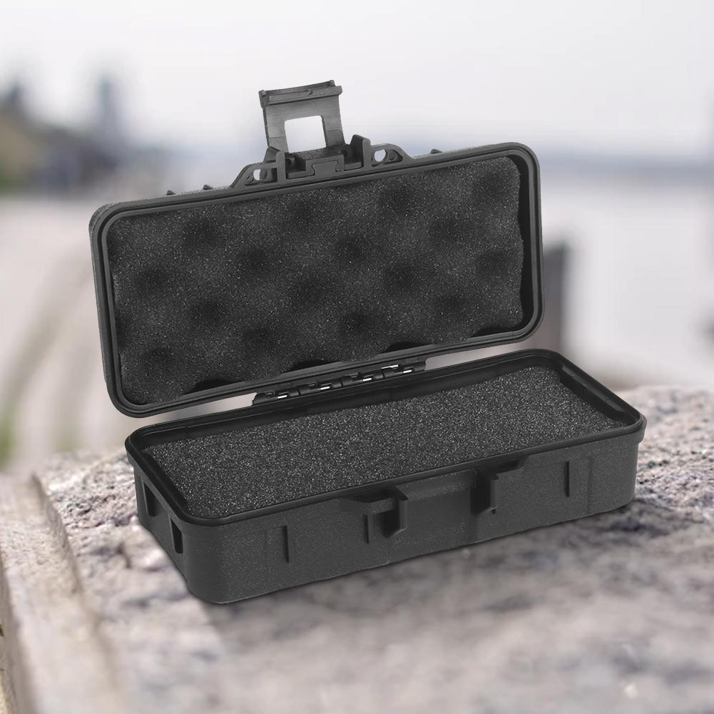 Portable Storage Box with Sponge Sealed Shock Absorption Box Waterproof Safety Protective Tool Case for Instrument Gear