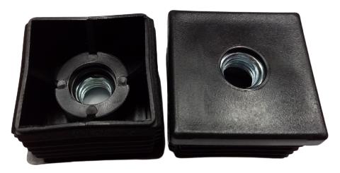 Insert plug with metal thread M10 30x30 20PCS BLACK