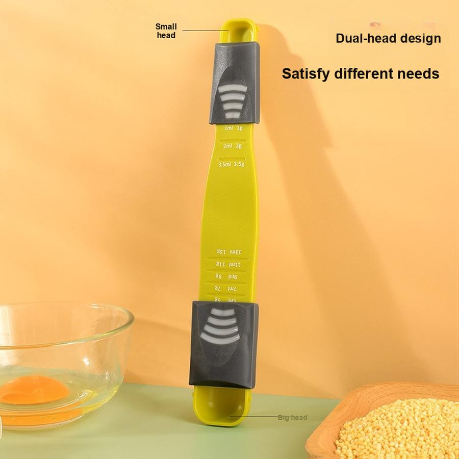 Küchenhaushalt Verstellbare Messlöffel mit Skala Gramm Kontrolle Salz Milchpulver Löffel Messskalenlöffel Verkauf