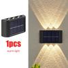6 LED Solar Wall Lamp Outdoor Waterproof Balcony Wall Lights for Courtyard Street Landscape Garden Decor Lamp Solar Outdoor Wall Lamp