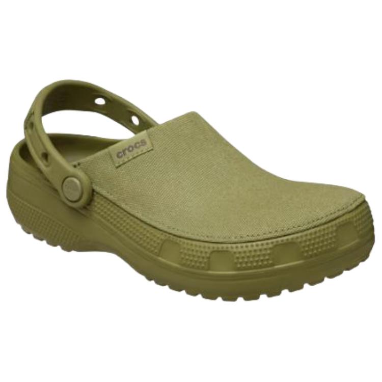 Crocs Classic Crafted Clog Canvas Low top Casual Shoes Unisex Green 211354-3UA
