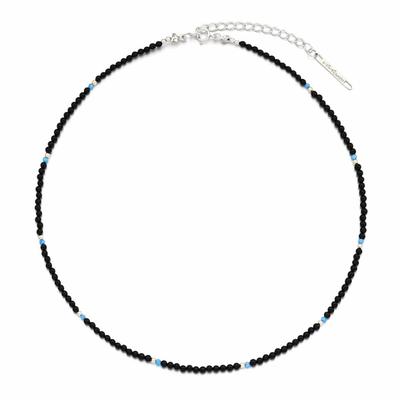 [925 Silver]Black Onyx Zirconia Necklace