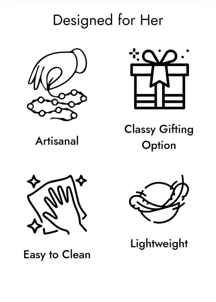 Handmade Terracotta Jewelry Set: Dangle Necklace & Ears