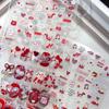 Tomoni x Ai Rao Red Graffiti Embossed Nail Stickers for Kids