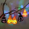 Festive Halloween Lights 12 Pcs LED Pumpkin Lantern, Spooky Hanging Lighted Indoor Night Light with Witch Hat for Outdoor Home Party Decor Lanterns