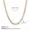 Europäische Retro 18K Gold Halskette für Damen - Hochwertiger schlichter Stil mit vielfältigen Designs und Edelstahlkette