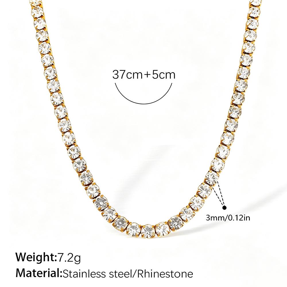 Europäische Retro 18K Gold Halskette für Damen - Hochwertiger schlichter Stil mit vielfältigen Designs und Edelstahlkette