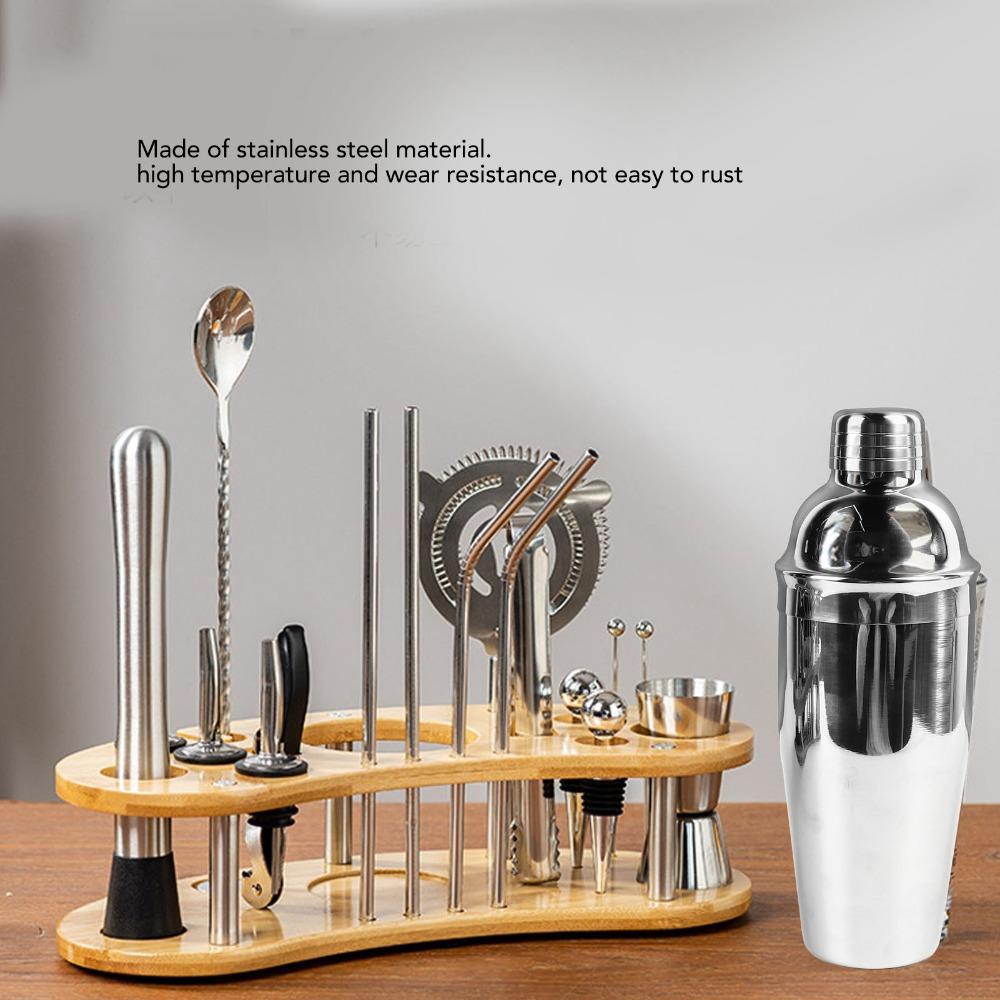 20 Piece Stainless Steel Cocktail Shaker Set Versatile Set Bar Tool Set Bartender
