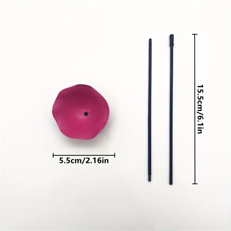 Mini Poppy Flower Stakes Bee Cups