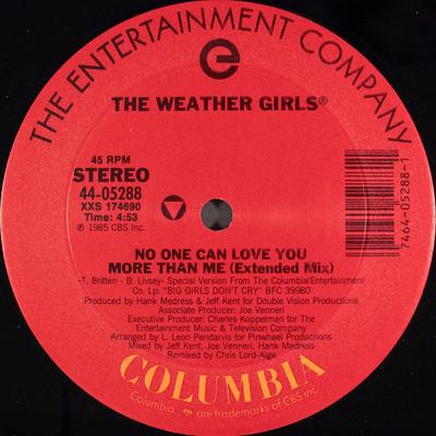 12 Zoll Schallplatte WEATHER GIRLS - No One Can Love You More Than Me 4405288 Columbia, The E 1985 US Soul/Funk Gebraucht
