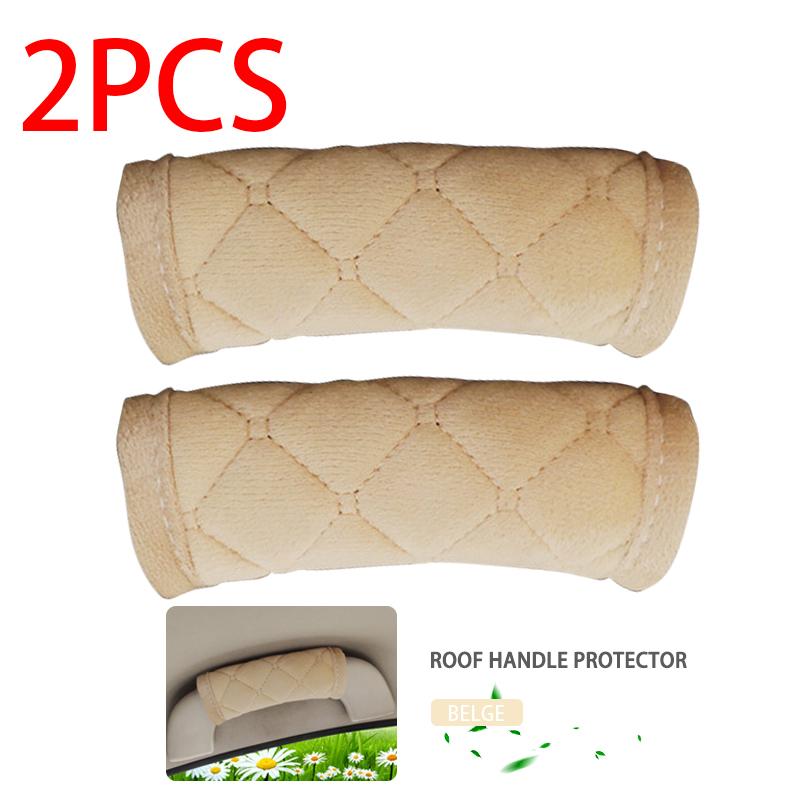 

Защитные чехлы для ручек салона автомобиля, внутренняя отделка подлокотника двери, серые, бежевые, черные, автомобильные чехлы на крышу левой и правой двери Beige Roof Handle