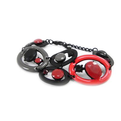 [I1488] - Designer Bracelet 'Mélusine' Black Red
