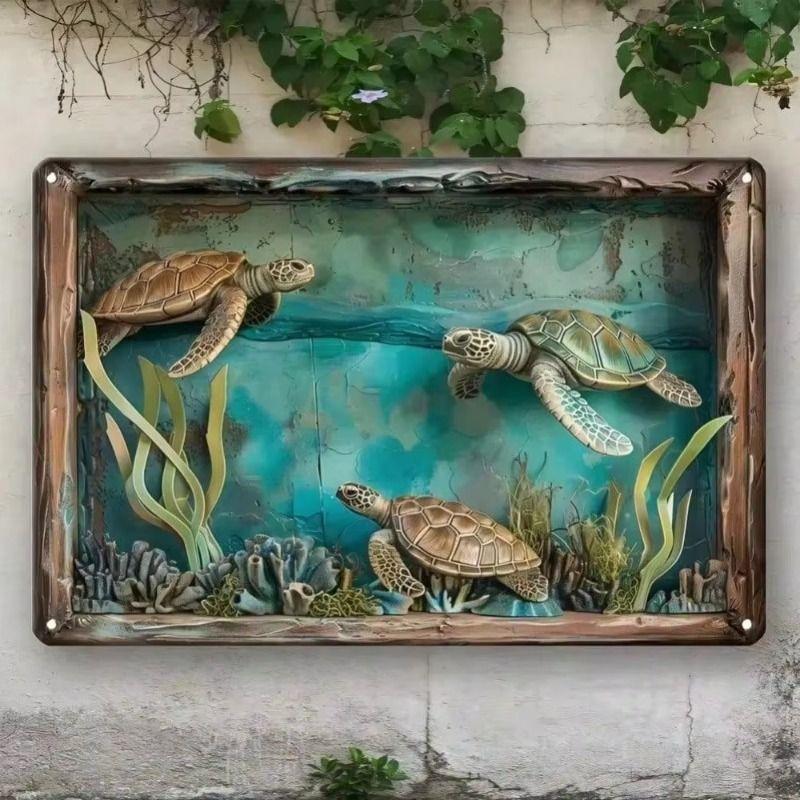 Metal Wall Art Abstract Painting Home Decor Living Room 20x30cm