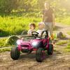 2 Seater 24V 7AH Ride on Truck, Battery Powered Electric Ride On Car w/ Remote, Suspension, 3 Speeds, Pink