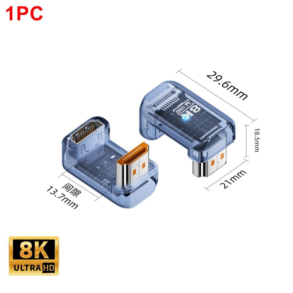 8K 60HZ HDTV Male to Female Adapter Indicator Light HDTV Coupler UHD2.1 Extender  TV Box Monitor